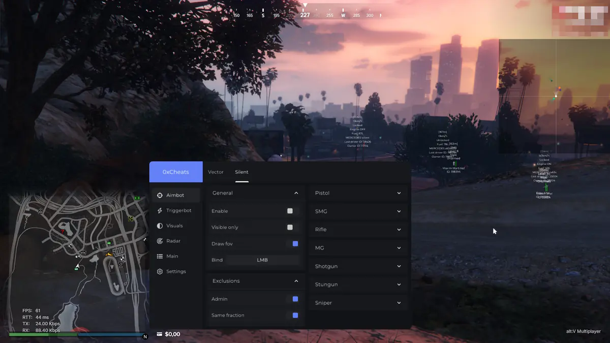 0xCheats Majestic RP — GTA 5 screenshot 1
